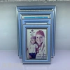 Light blue double-silver-edge PVC material creative decorative items for home decoration, living room and bedroom photos, handicrafts and photo frames Item Picture